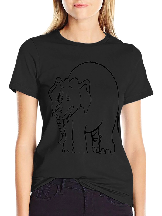 Elephant Graphic Black T-Shirt