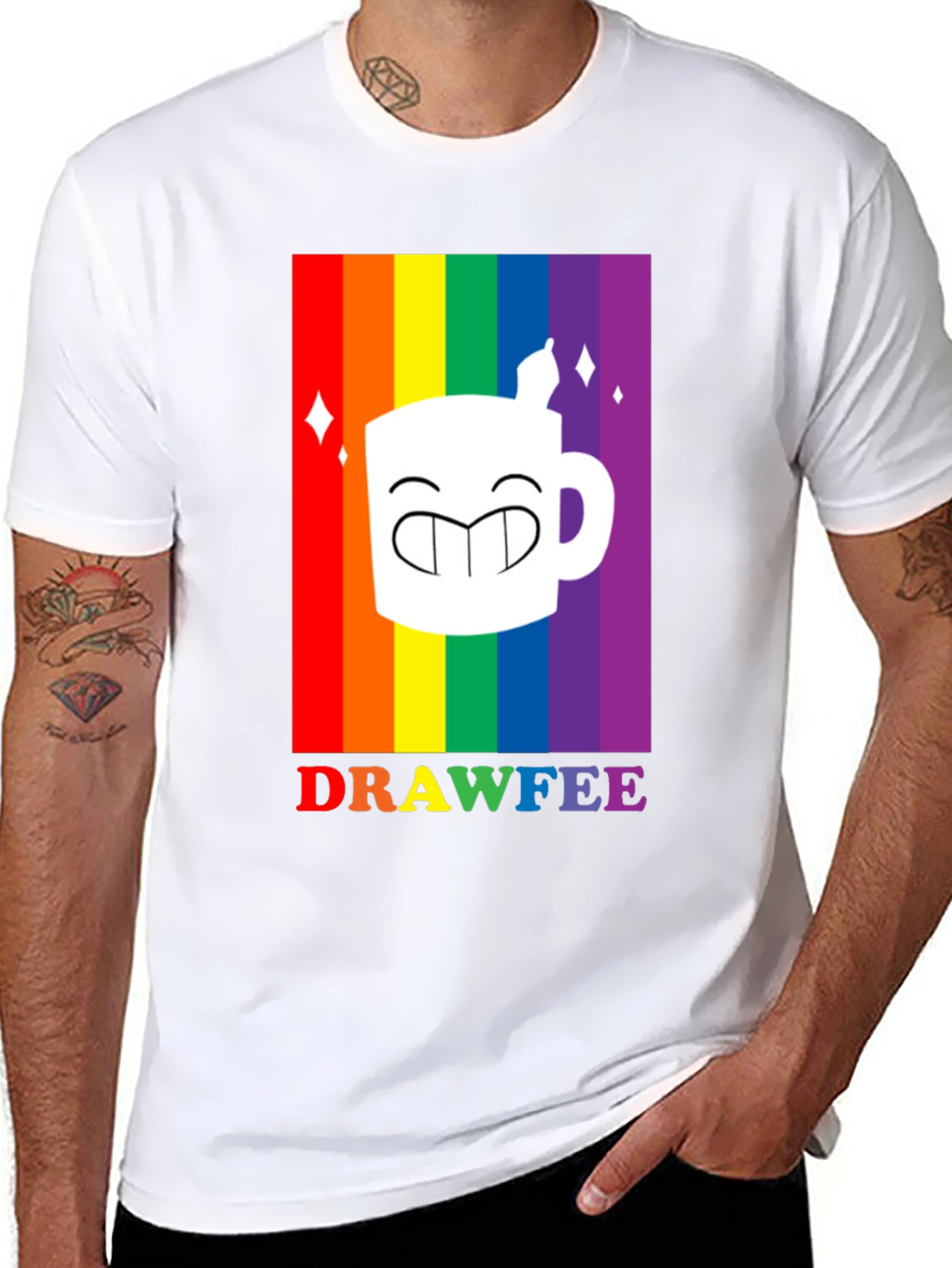 Drawfee Pride Rainbow Graphic Tee