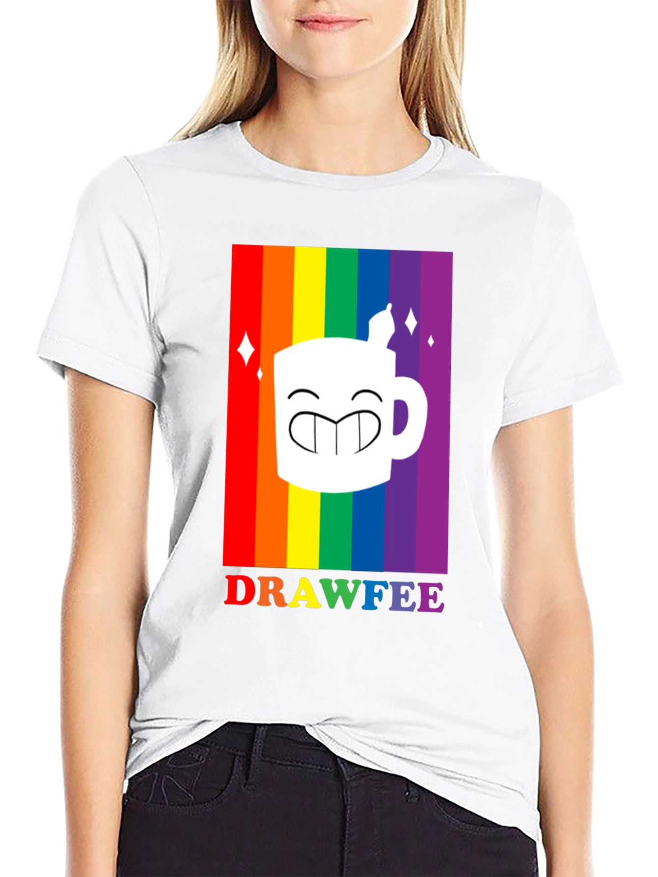 Drawfee Pride Rainbow Graphic Tee