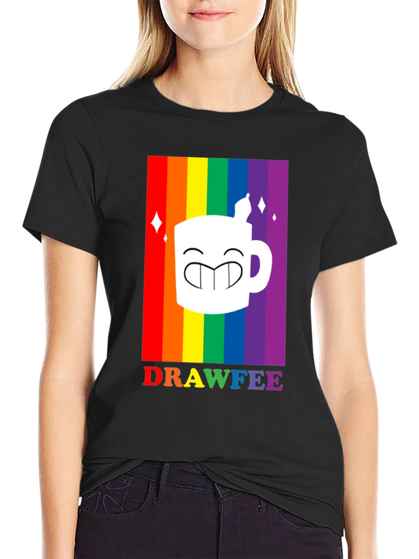 Drawfee Pride Rainbow Graphic Tee