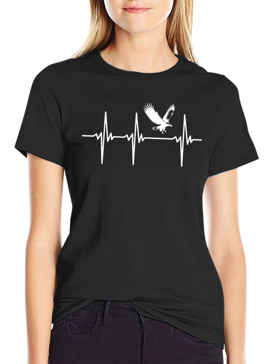 Eagle Heartbeat Graphic Tee - Mens Black T-Shirt