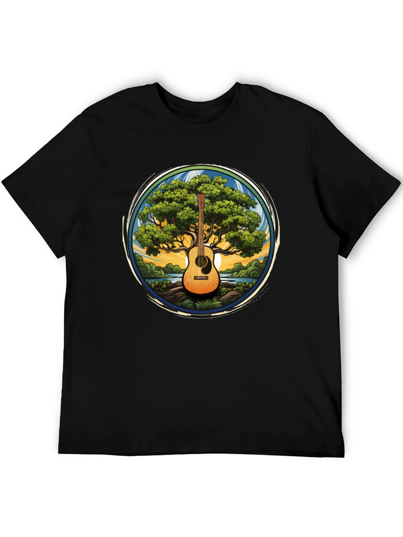 Guitar Tree Graphic Tee - Music Lovers T-Shirt