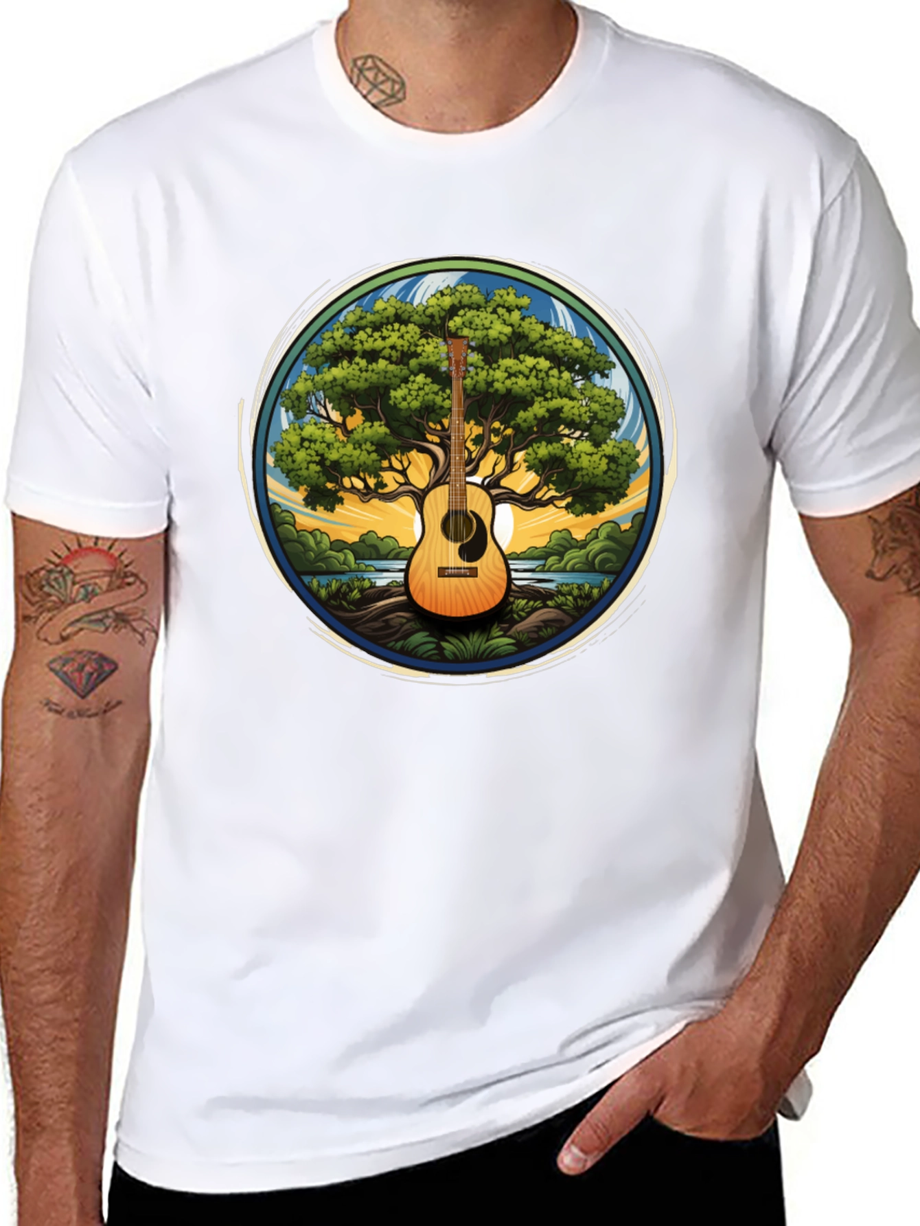 Guitar Tree Graphic Tee - Music Lovers T-Shirt