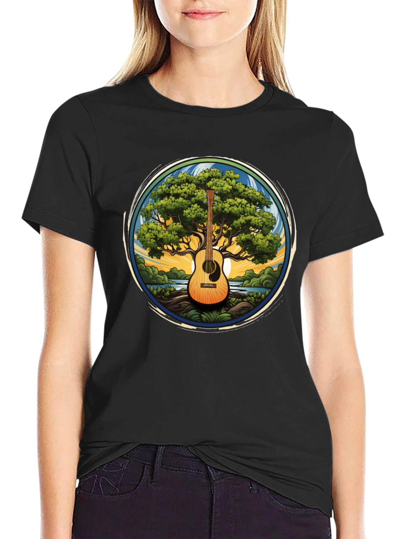 Guitar Tree Graphic Tee - Music Lovers T-Shirt