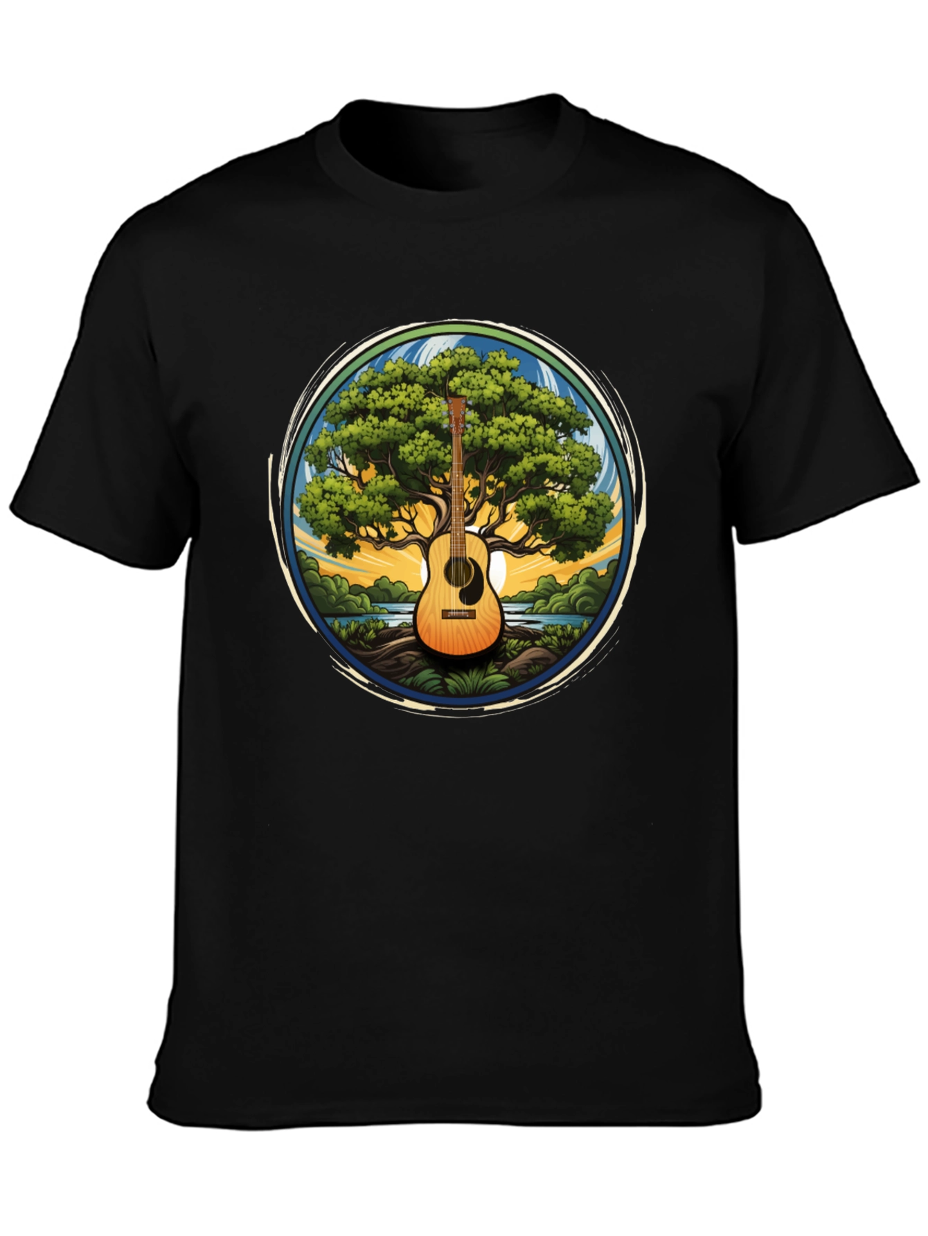 Guitar Tree Graphic Tee - Music Lovers T-Shirt
