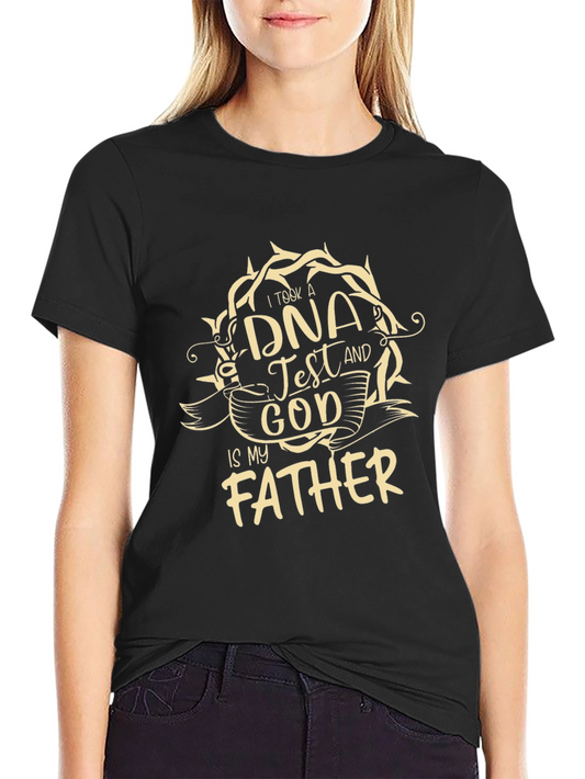 DNA Test God is My Father Graphic Tee - Black