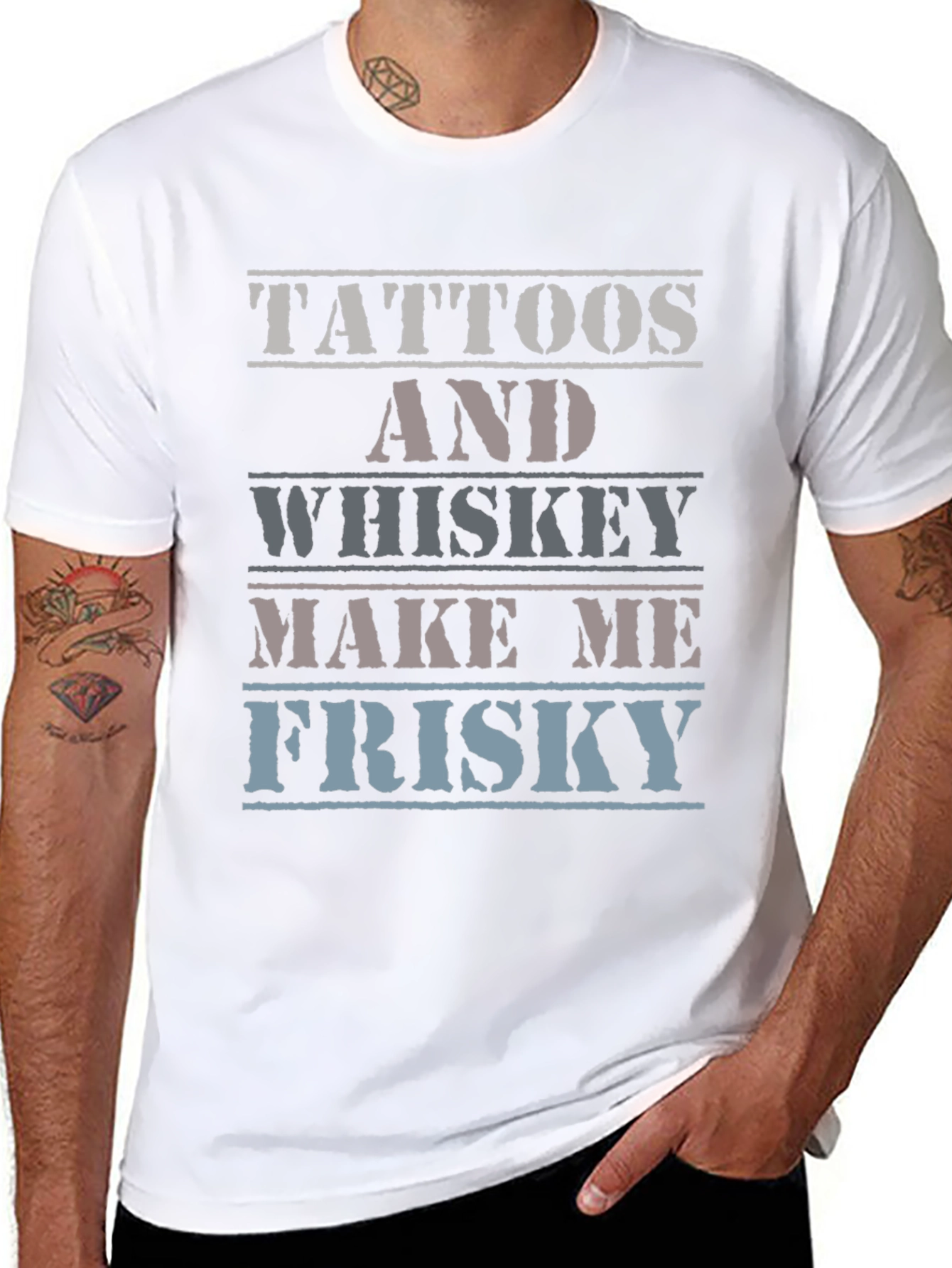 Tattoos and Whiskey T-Shirt - Make Me Frisky