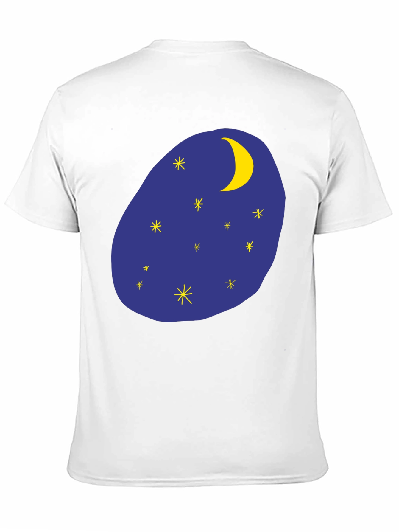 Night Sky Graphic Tee - Black Cotton T-Shirt