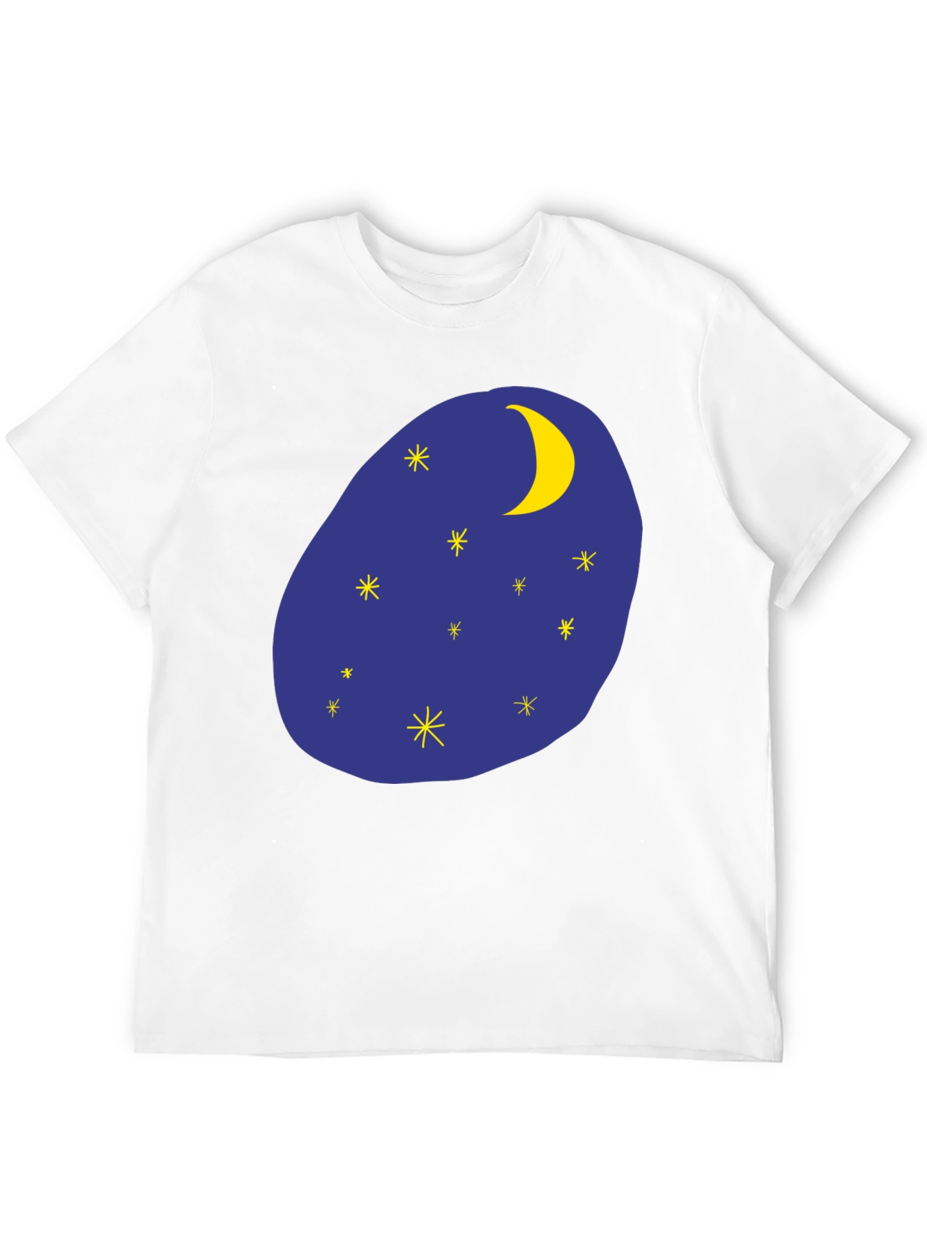 Night Sky Graphic Tee - Black Cotton T-Shirt