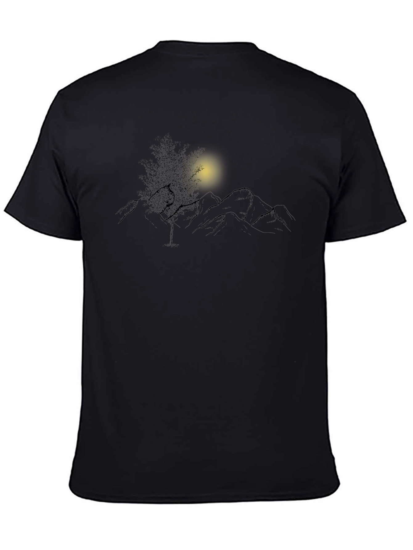 Mountainscape Graphic Black Tee