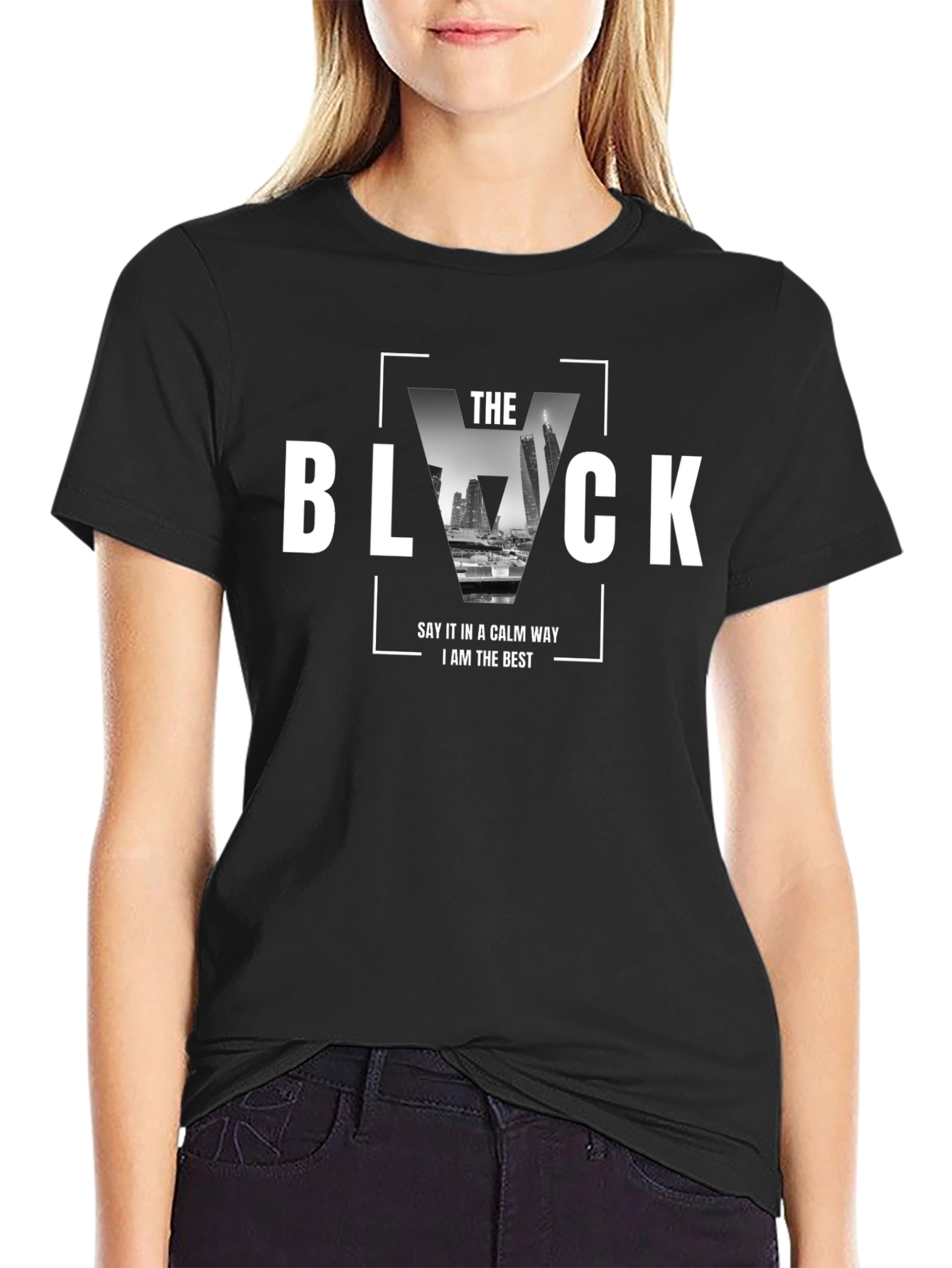 The Black Graphic T-Shirt - Calm & Confident Style