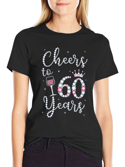 Cheers to 60 Years Rhinestone T-Shirt