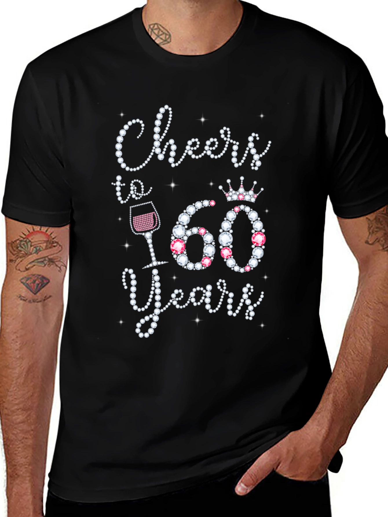 Cheers to 60 Years Rhinestone T-Shirt
