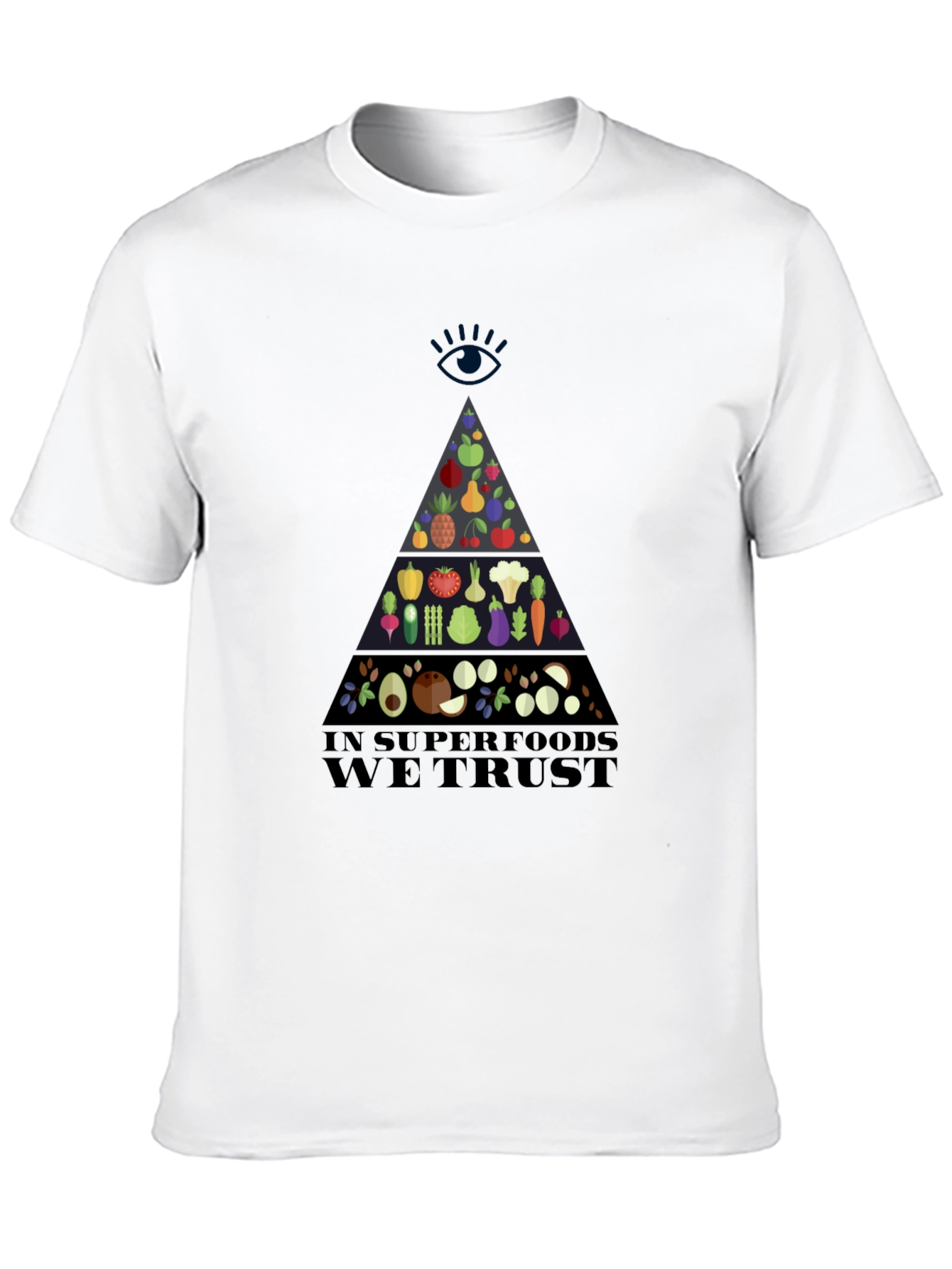 Superfood Pyramid Graphic T-Shirt - Vegan Friendly Design