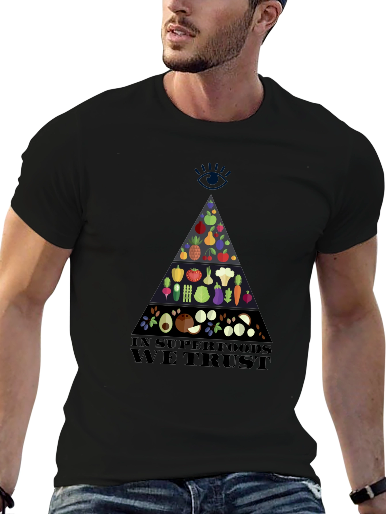 Superfood Pyramid Graphic T-Shirt - Vegan Friendly Design