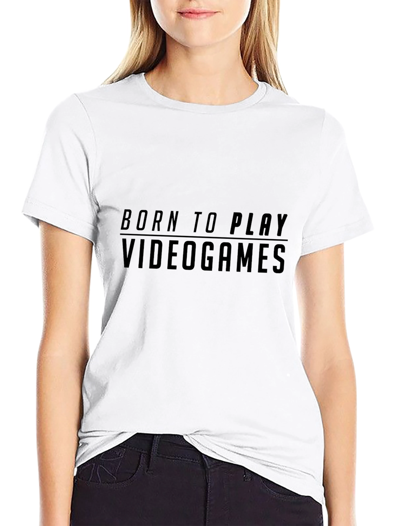 Born to Play Videogames Black Graphic Tee