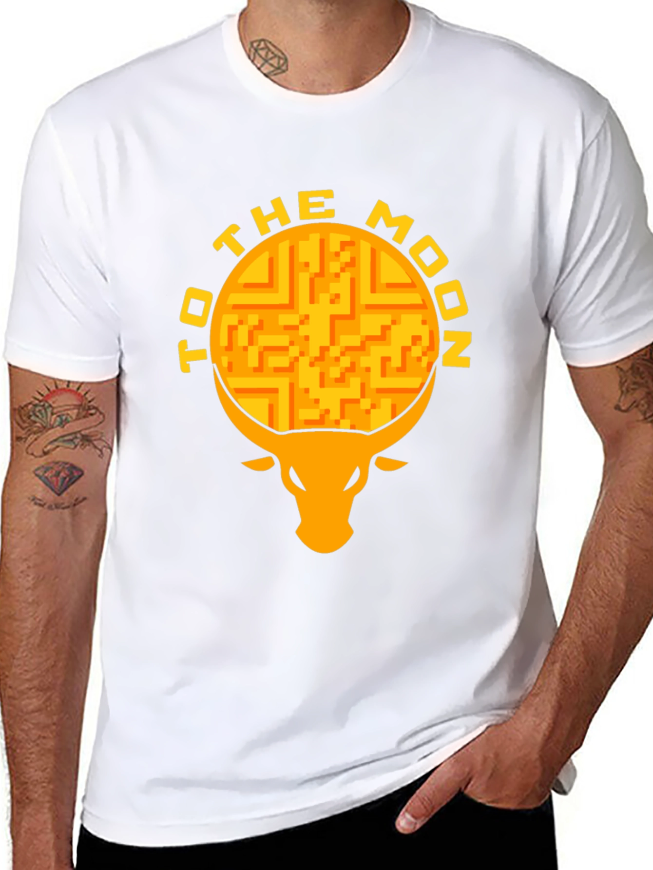 To The Moon Bull T-Shirt