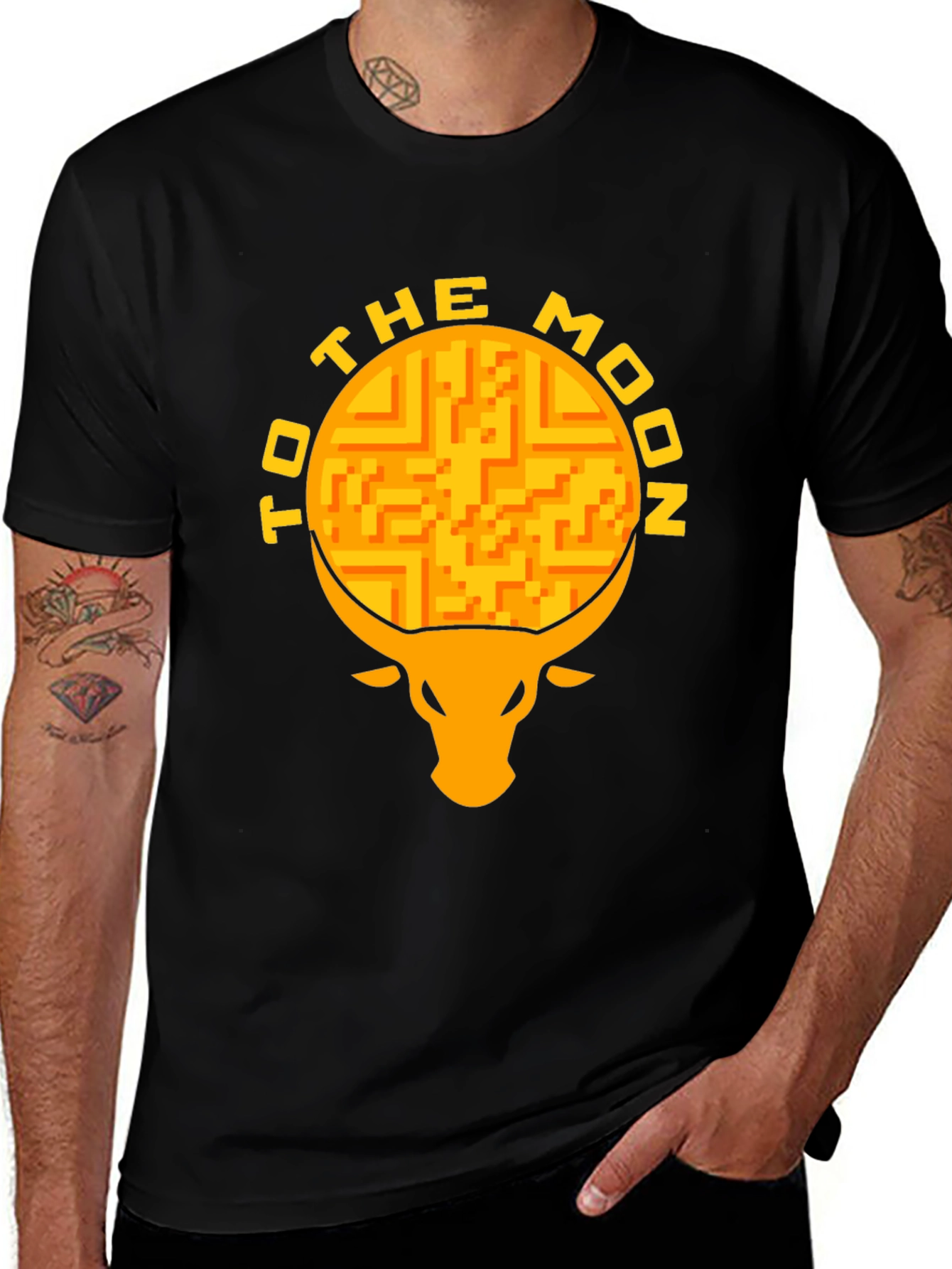 To The Moon Bull T-Shirt
