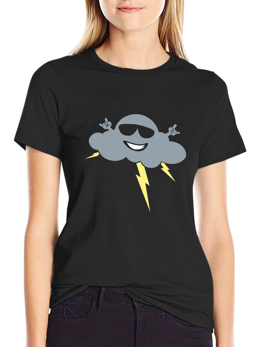 Cool Cloud Graphic Tee - Black Cotton T-Shirt