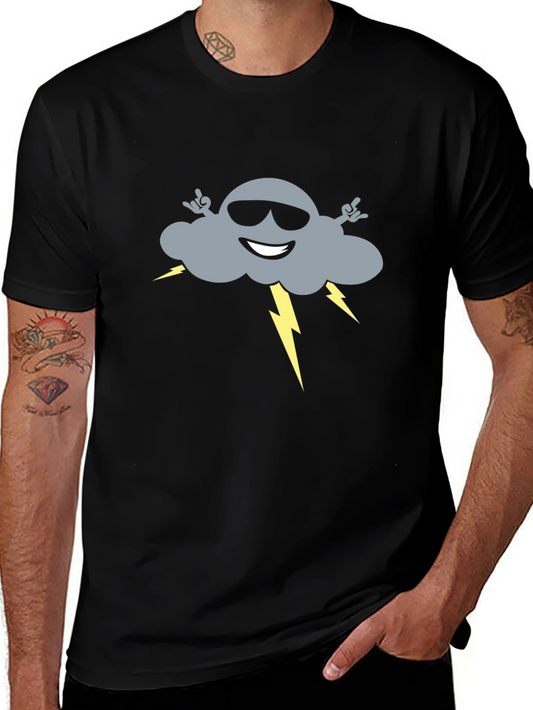 Cool Cloud Graphic Tee - Black Cotton T-Shirt