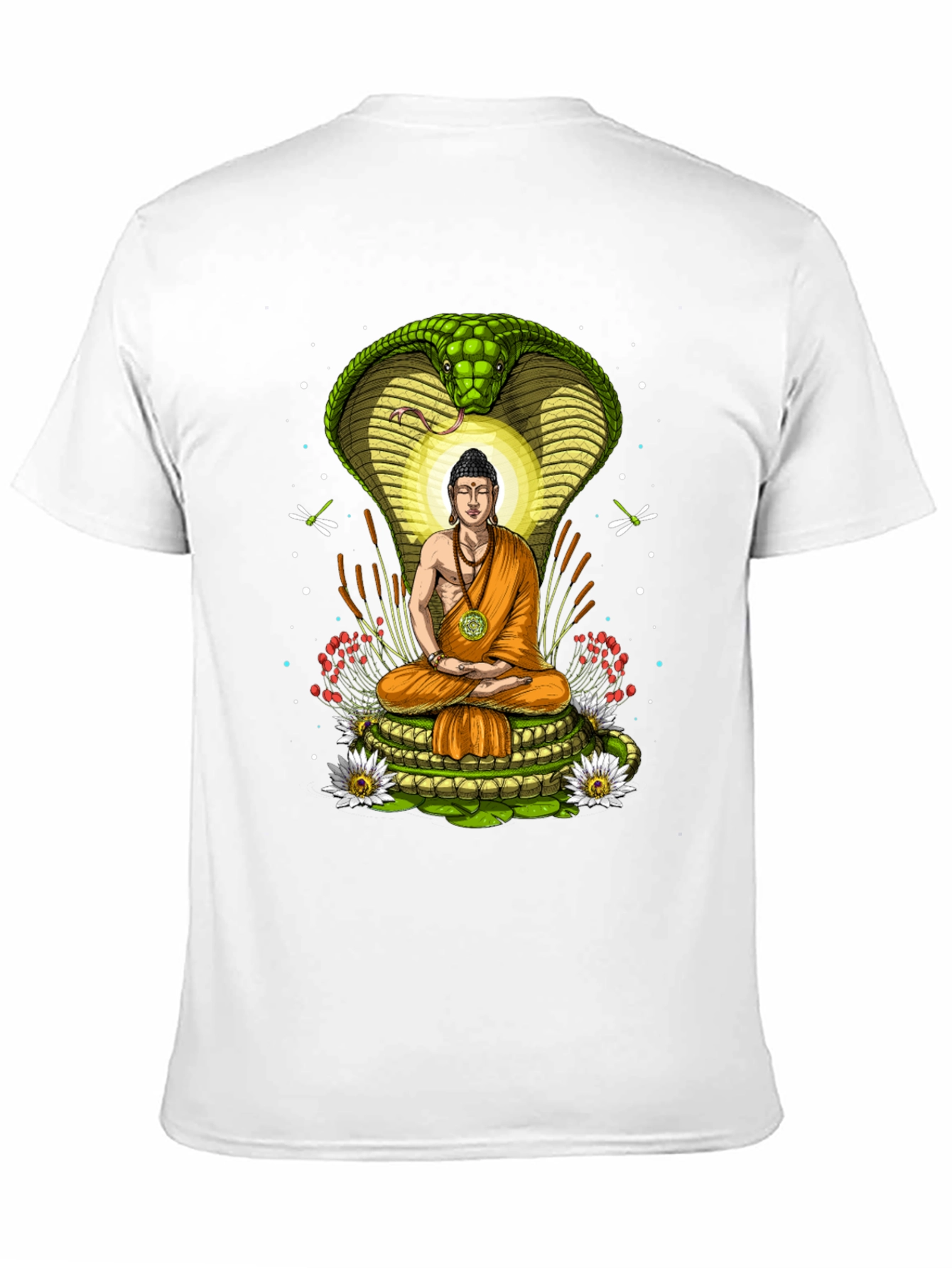 Buddha Cobra T-Shirt - Meditating Under Protection