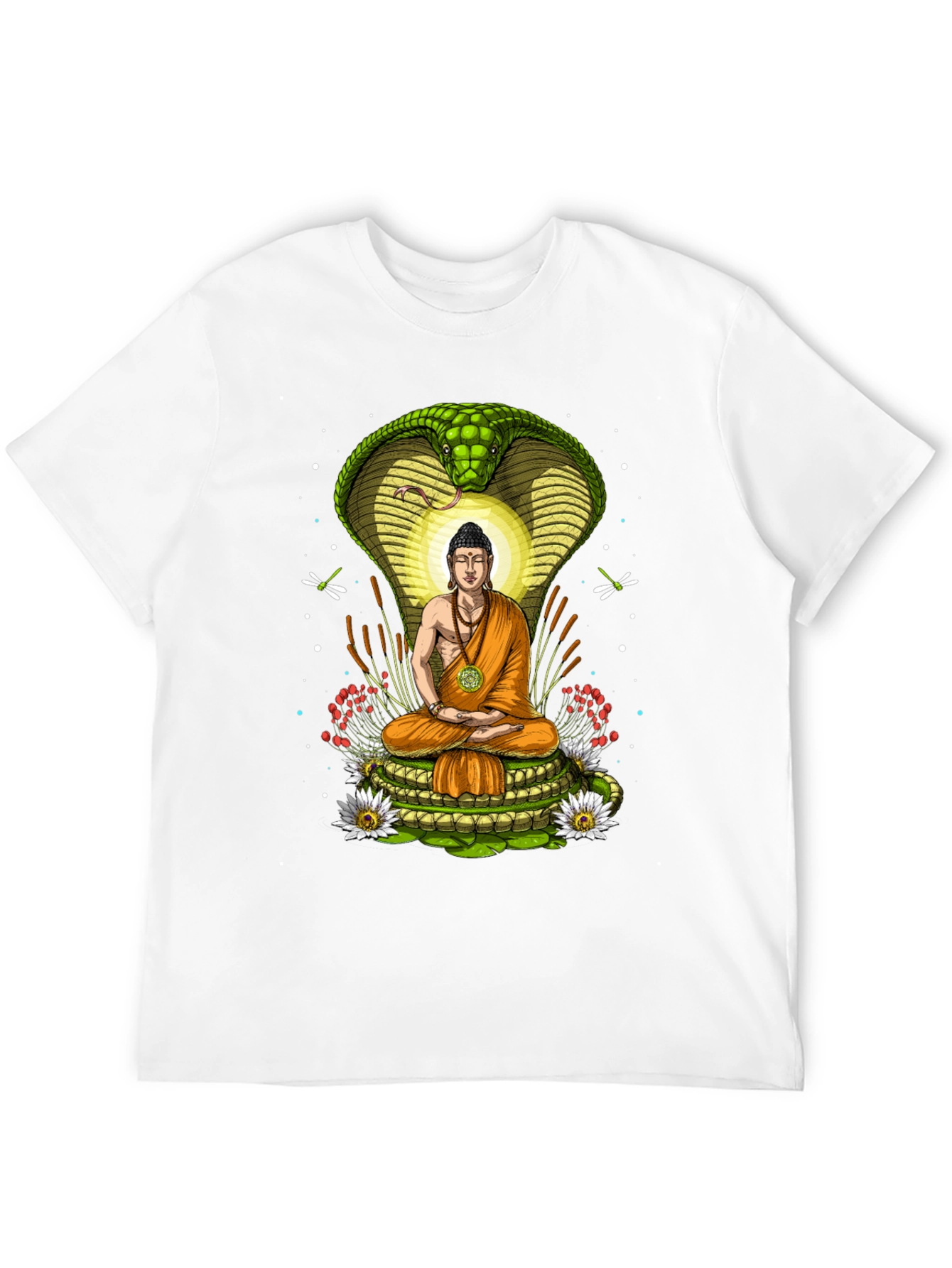 Buddha Cobra T-Shirt - Meditating Under Protection