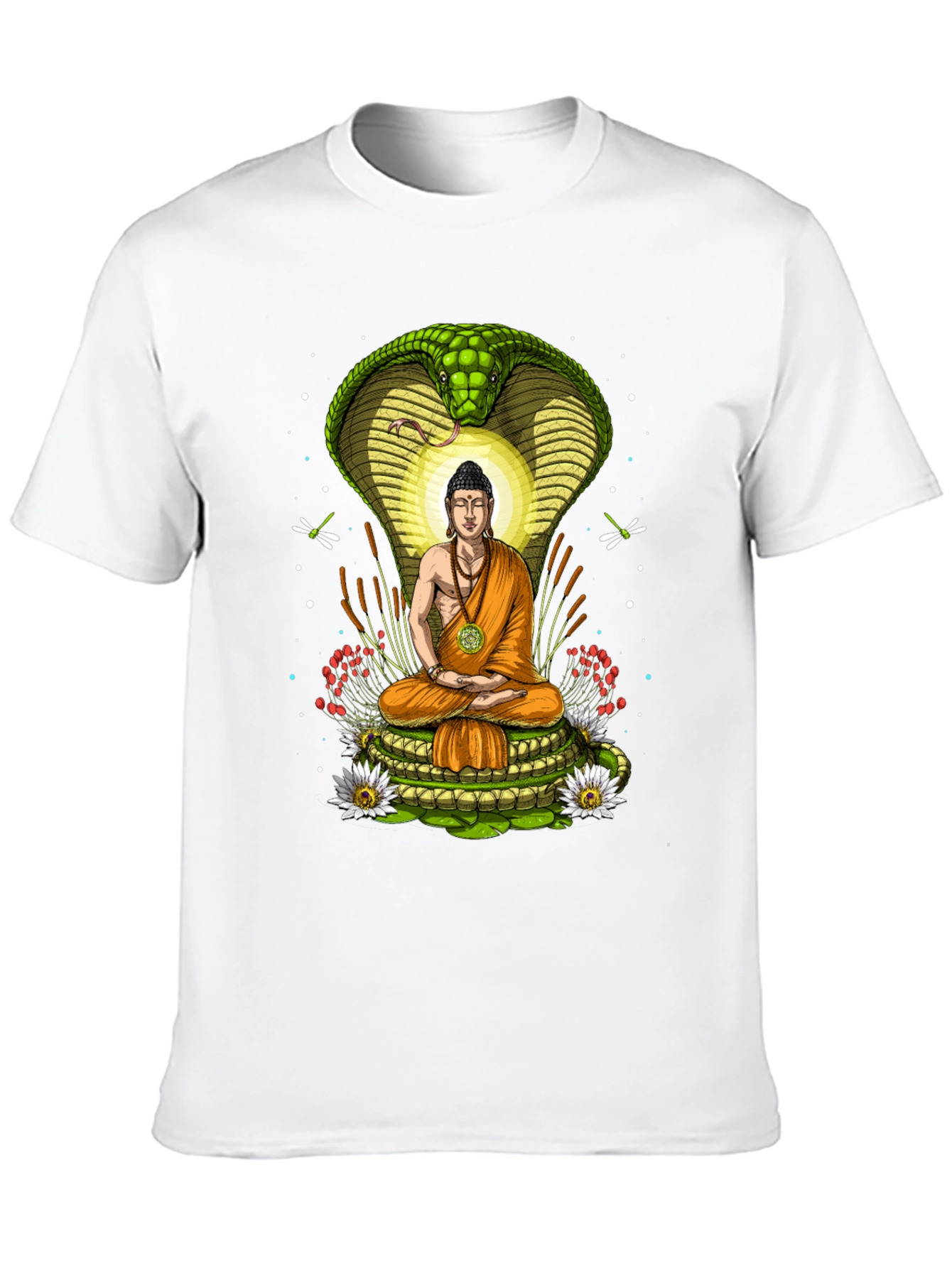 Buddha Cobra T-Shirt - Meditating Under Protection