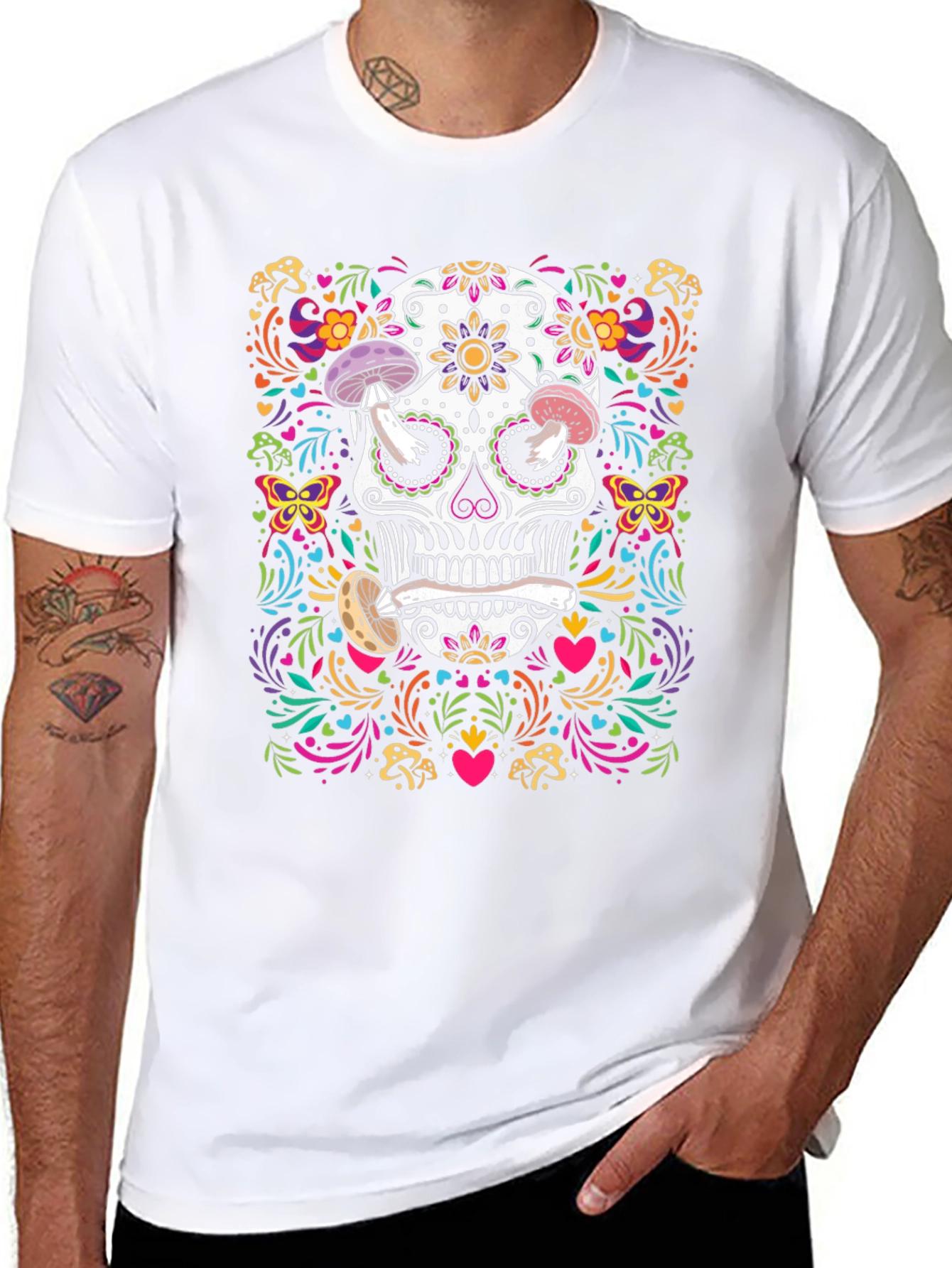 Sugar Skull Mushroom T-Shirt