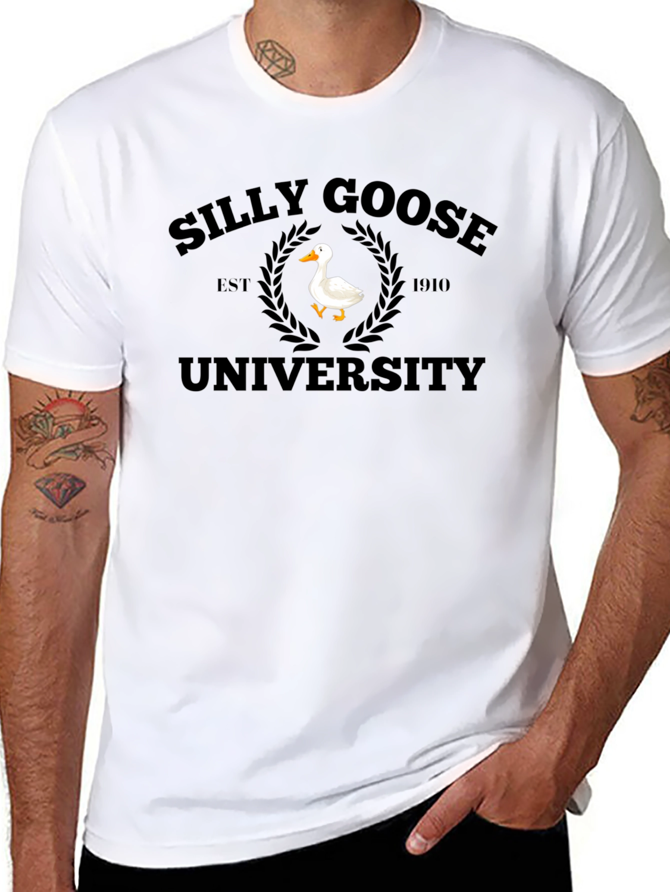 Silly Goose University Black T-Shirt