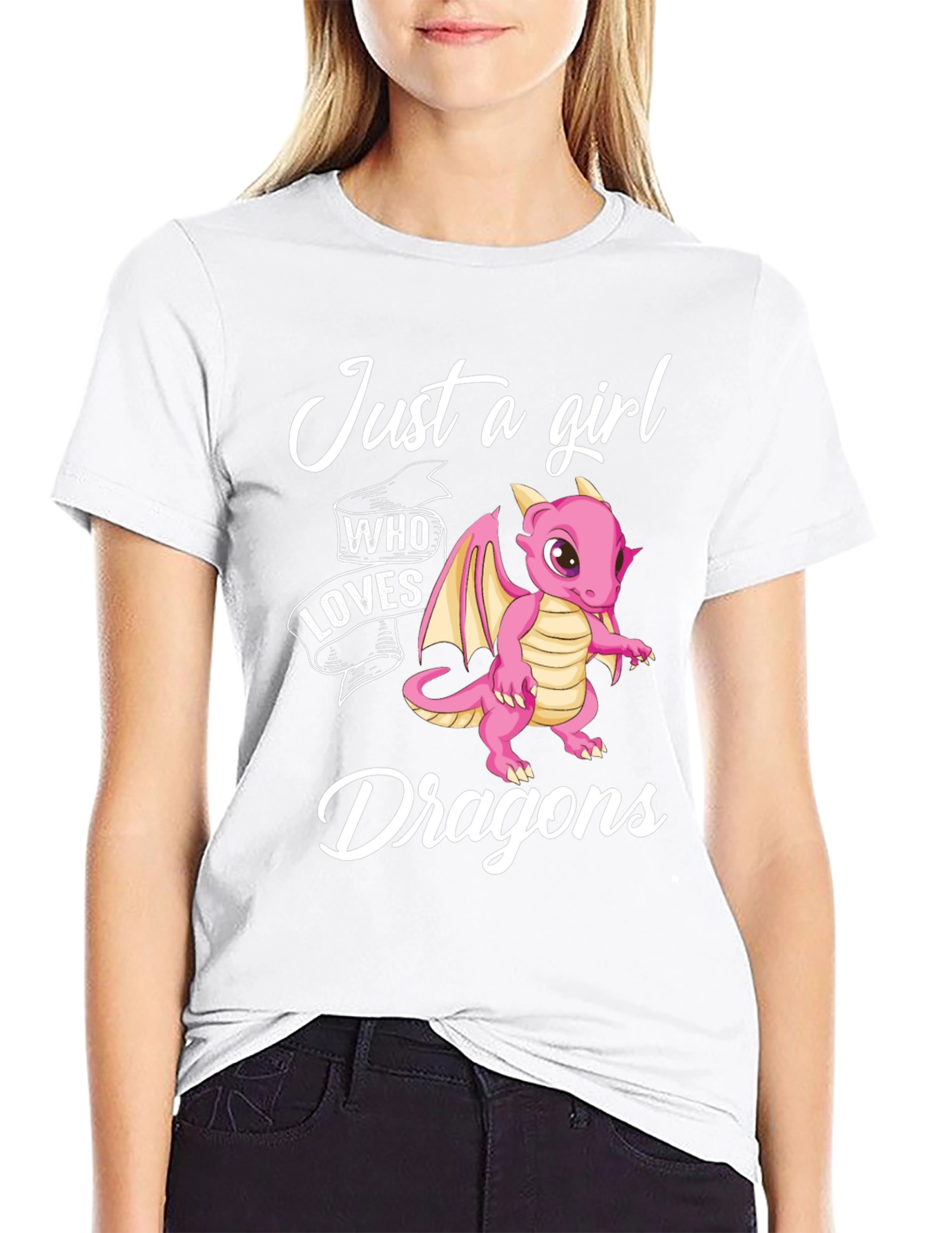 Just a Girl Who Loves Dragons Graphic T-Shirt