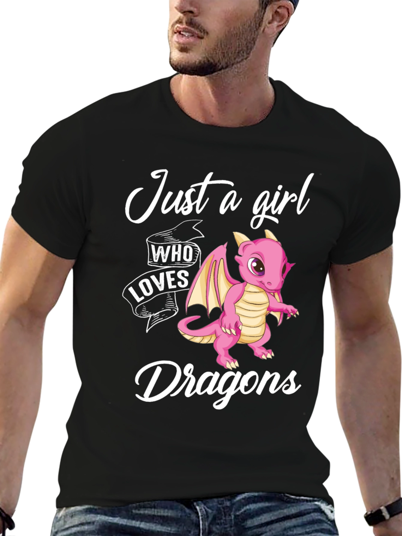 Just a Girl Who Loves Dragons Graphic T-Shirt
