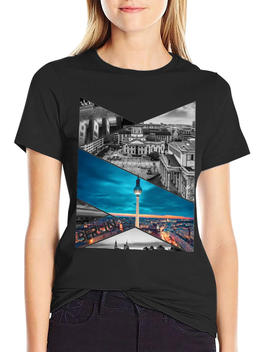 Berlin Skyline Geometric Print Tee