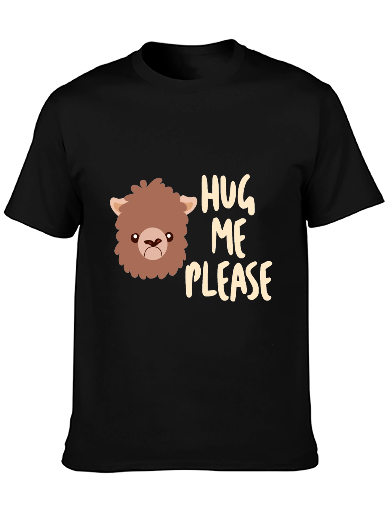 Hug Me Please Black T-Shirt