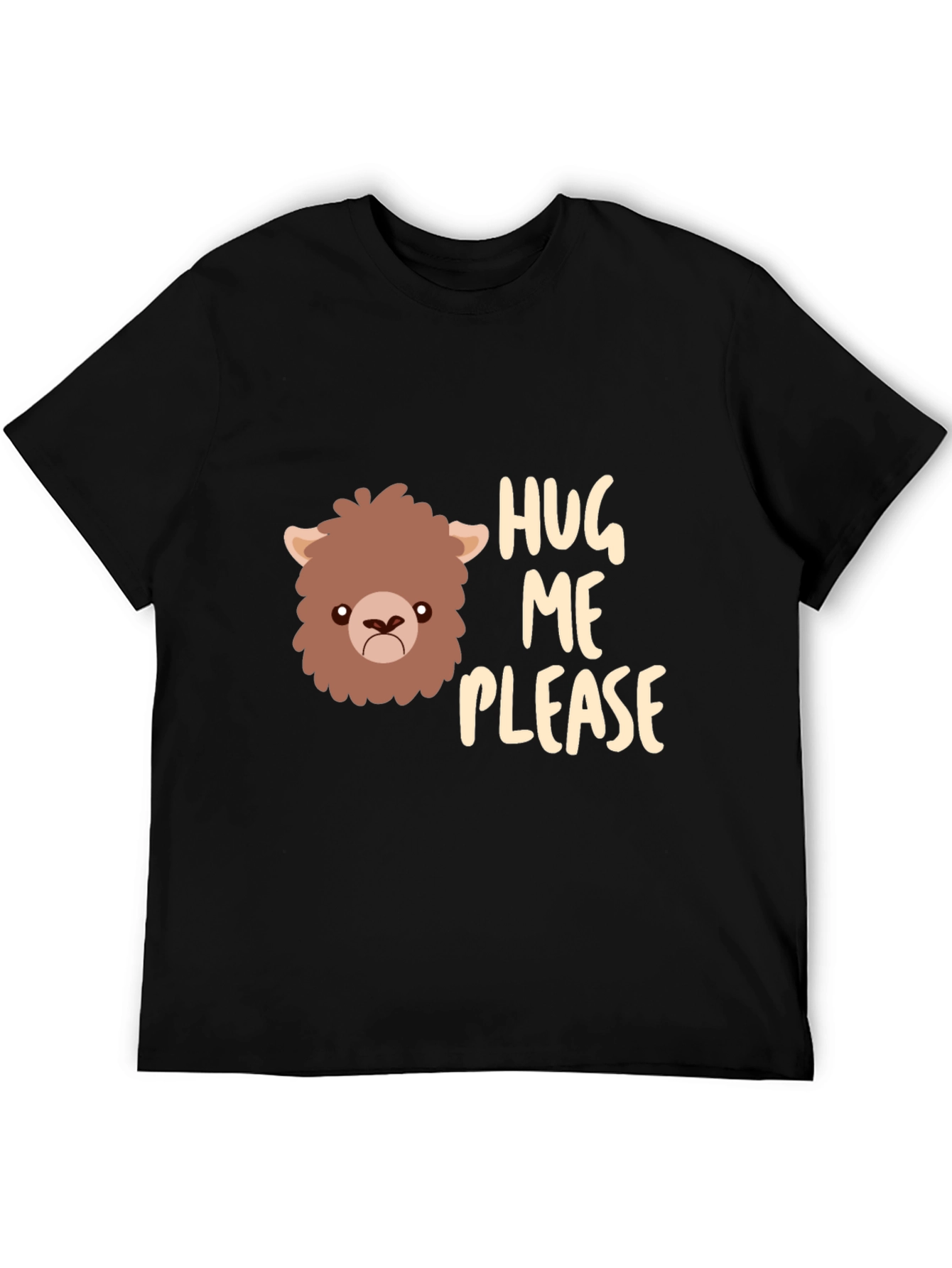 Hug Me Please Black T-Shirt