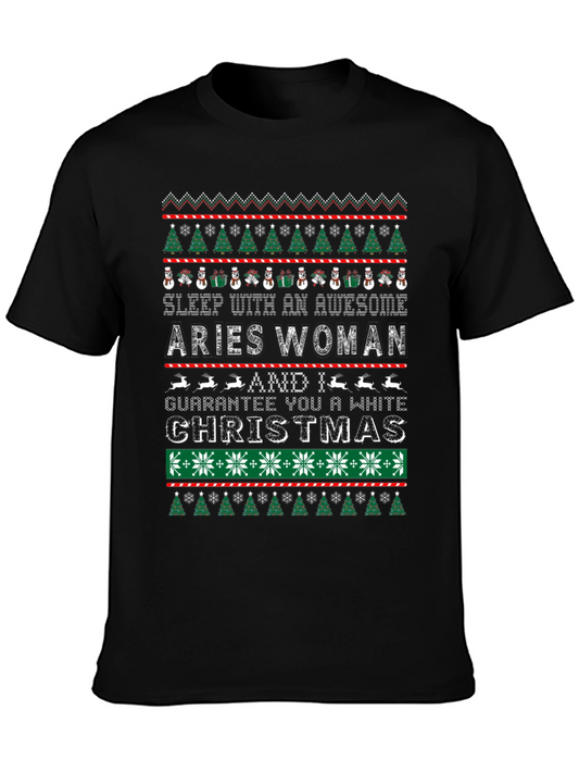 Aries Woman Christmas T-Shirt