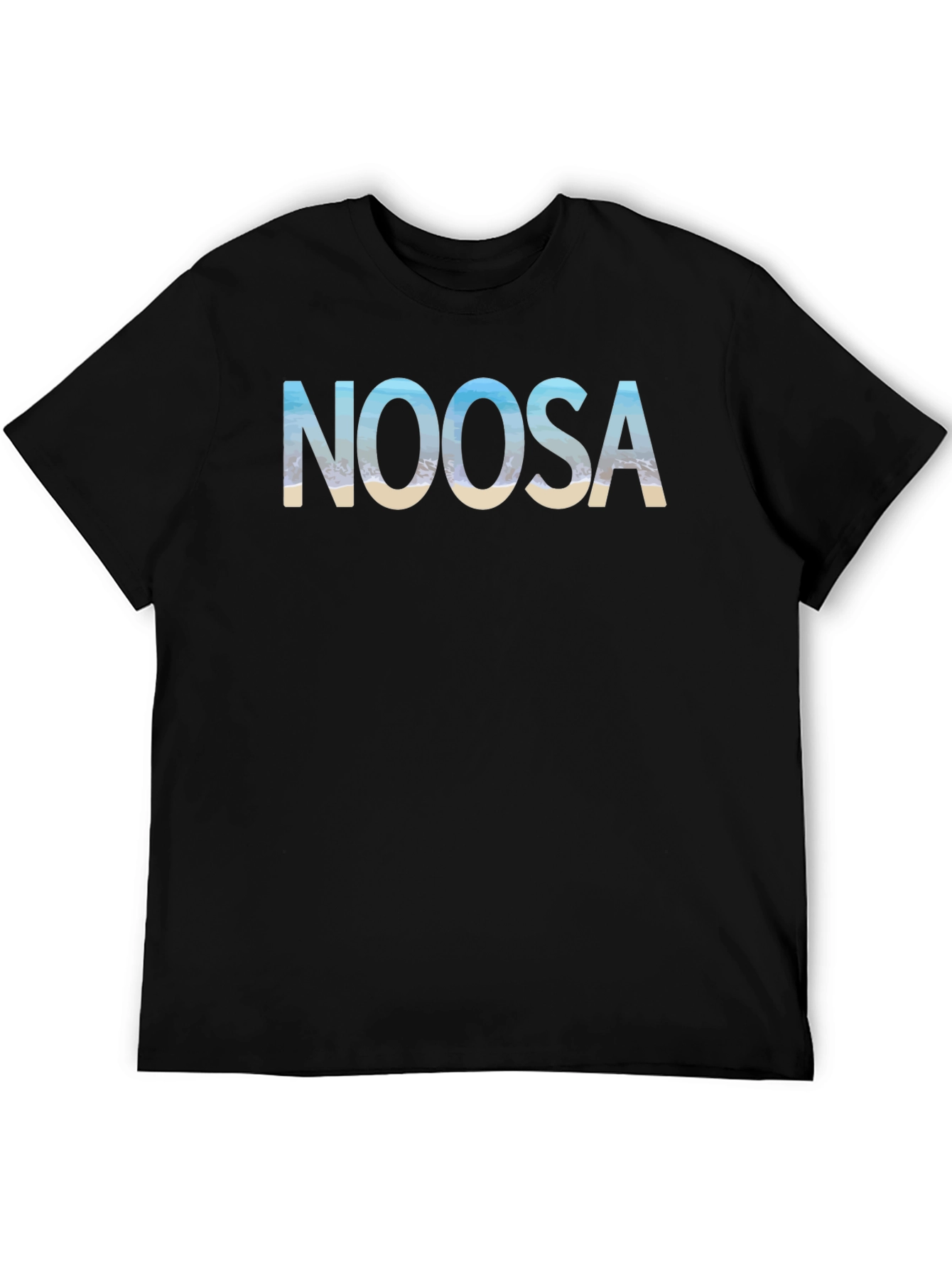 Noosa Beach Mens Black T-Shirt