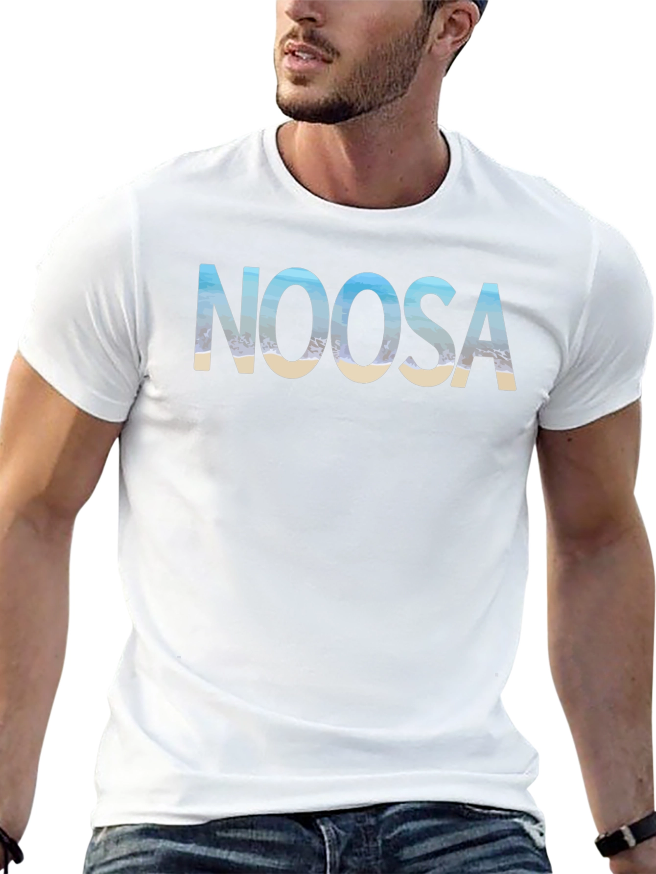 Noosa Beach Mens Black T-Shirt