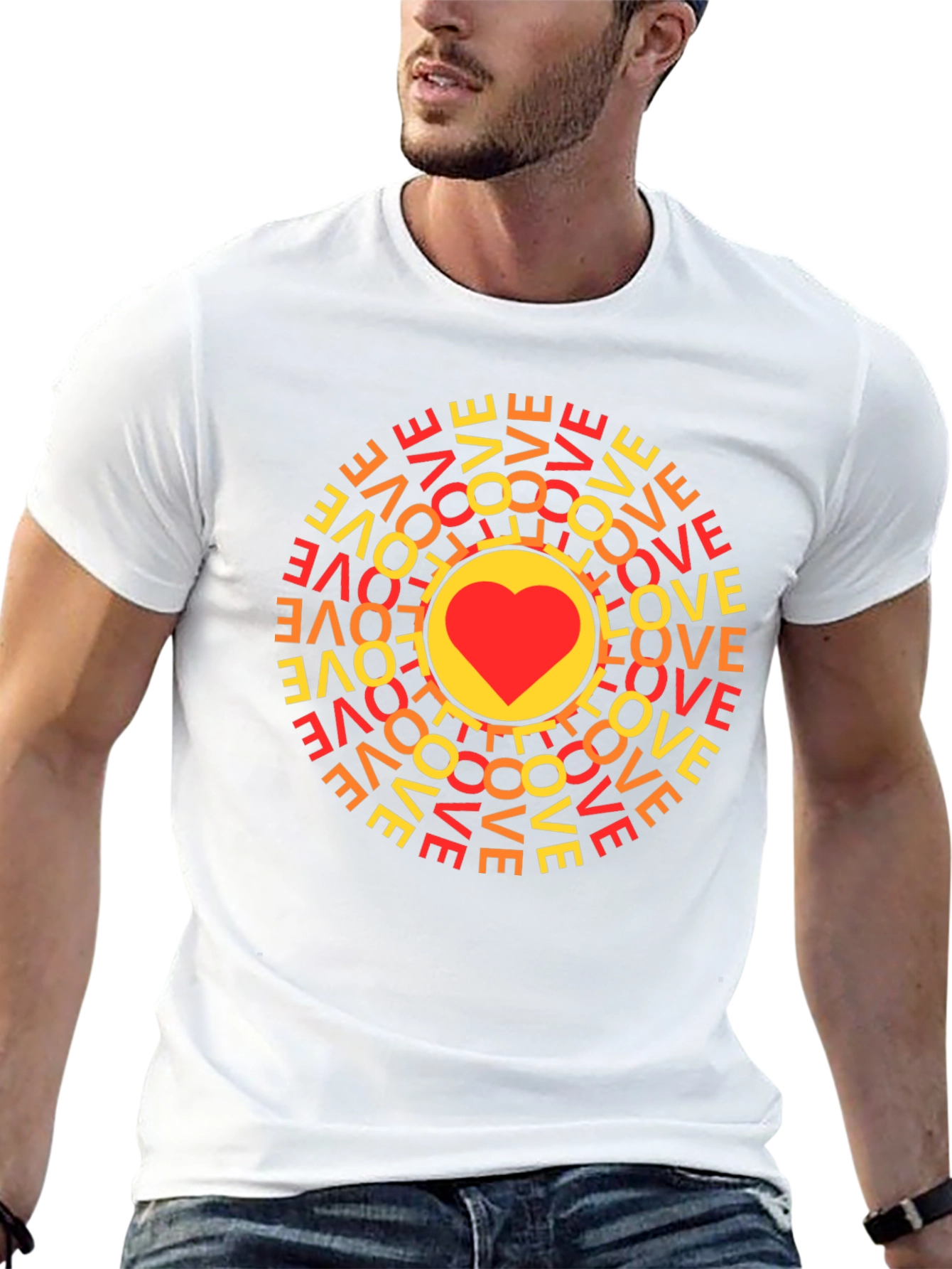 Love Circle Graphic Tee - Trendy Casual Top