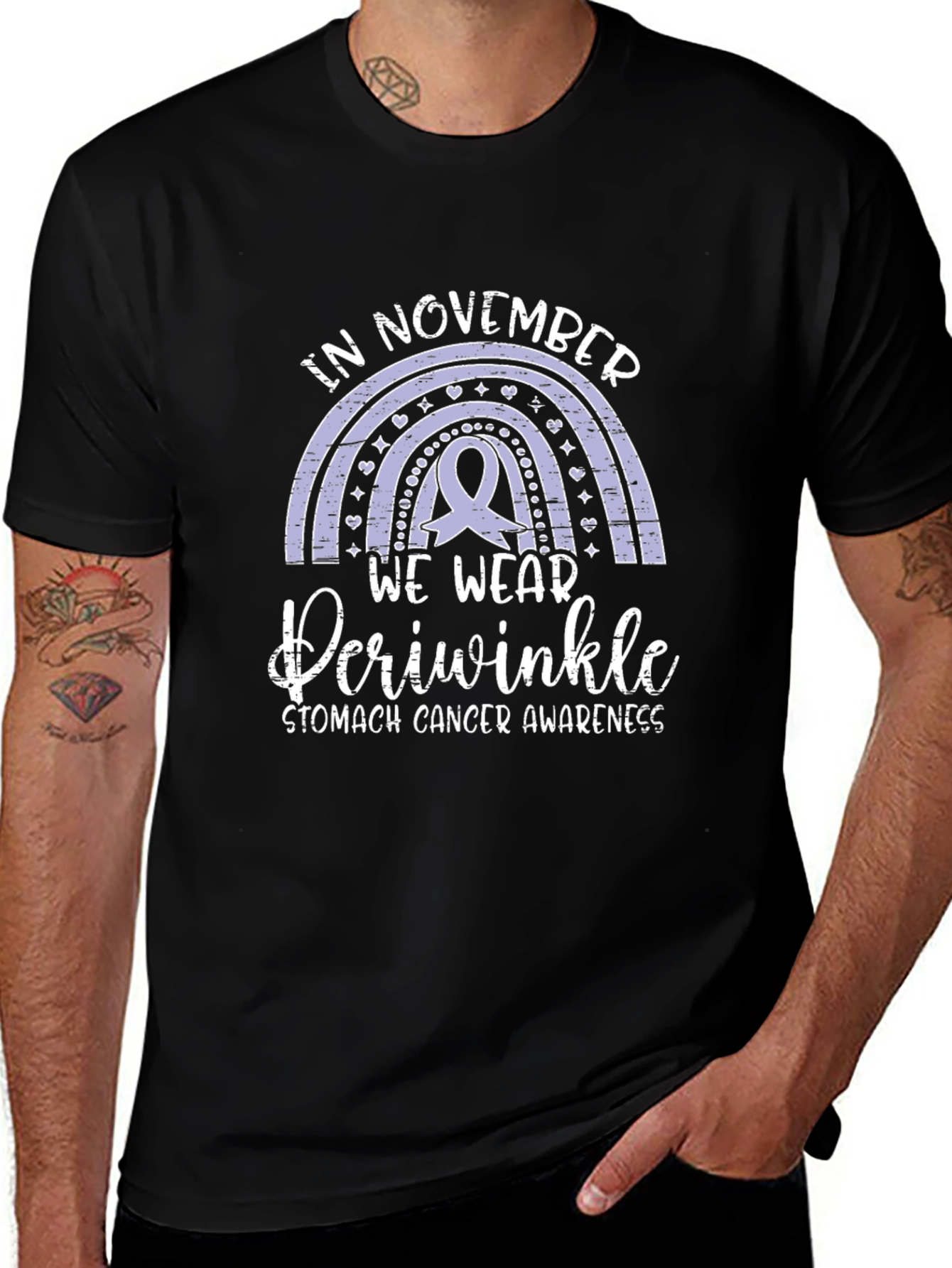 Periwinkle Stomach Cancer Awareness T-Shirt