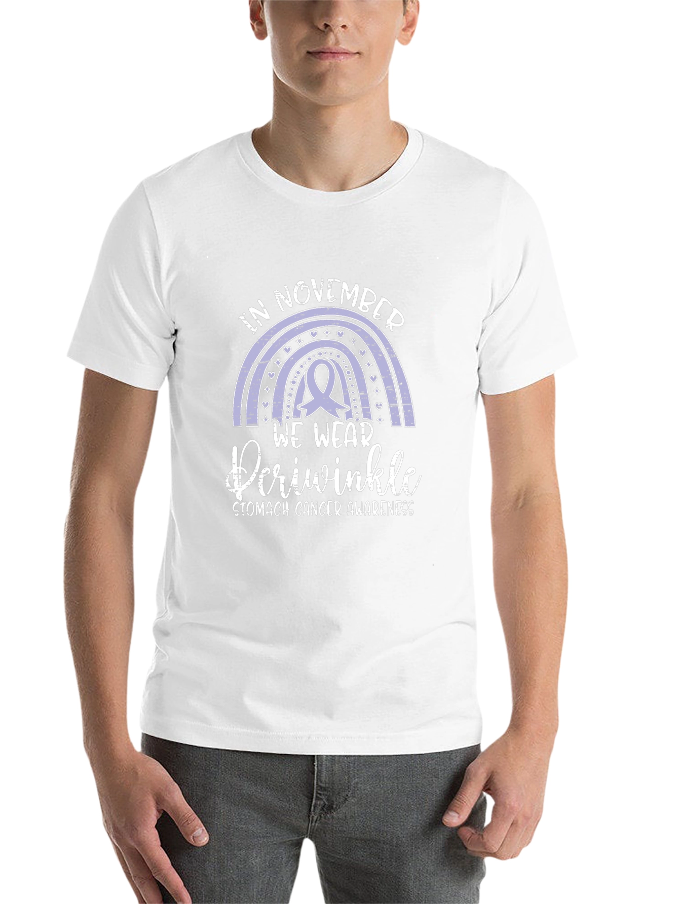 Periwinkle Stomach Cancer Awareness T-Shirt