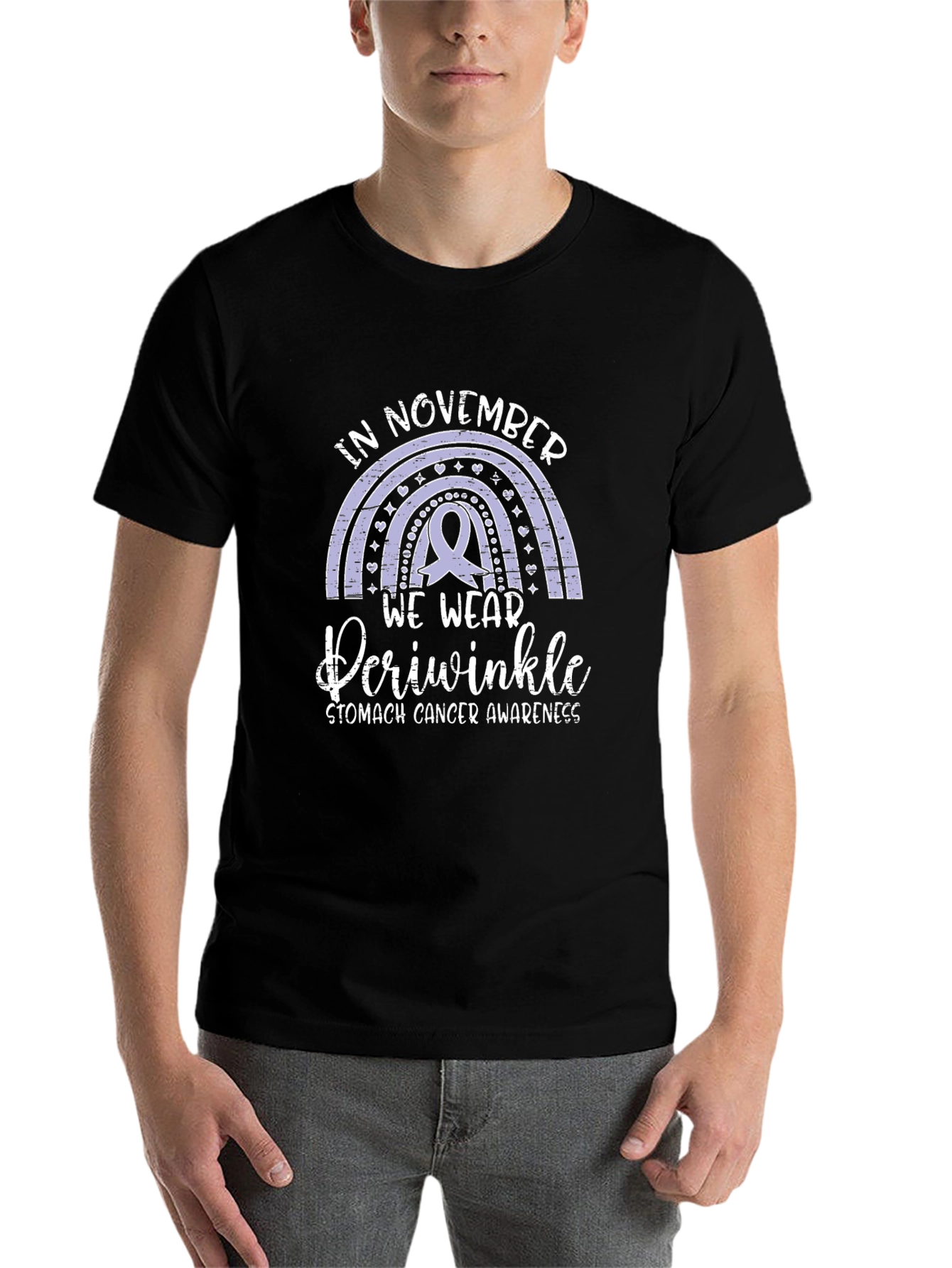 Periwinkle Stomach Cancer Awareness T-Shirt
