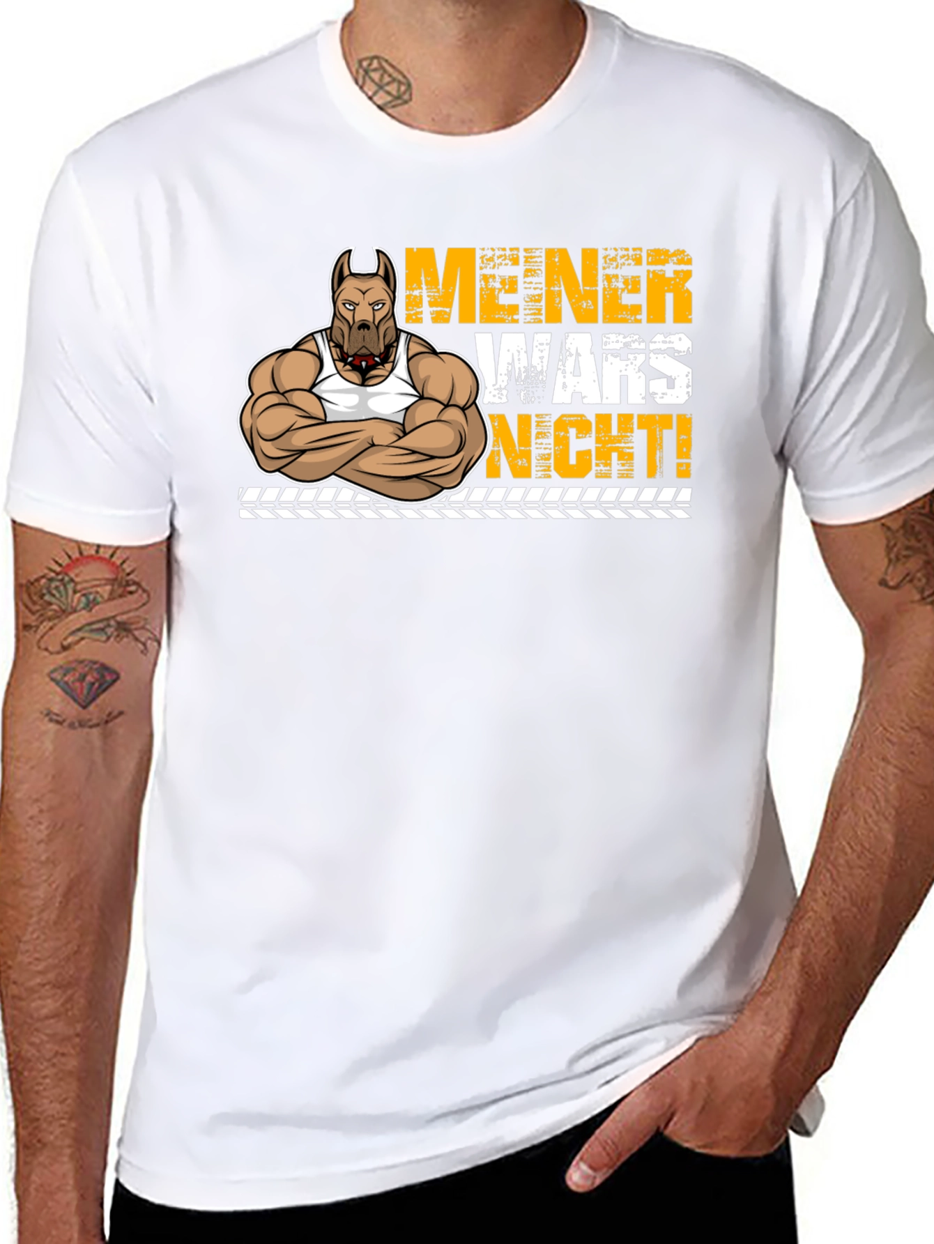 Funny Pitbull Muscle Dog T-Shirt
