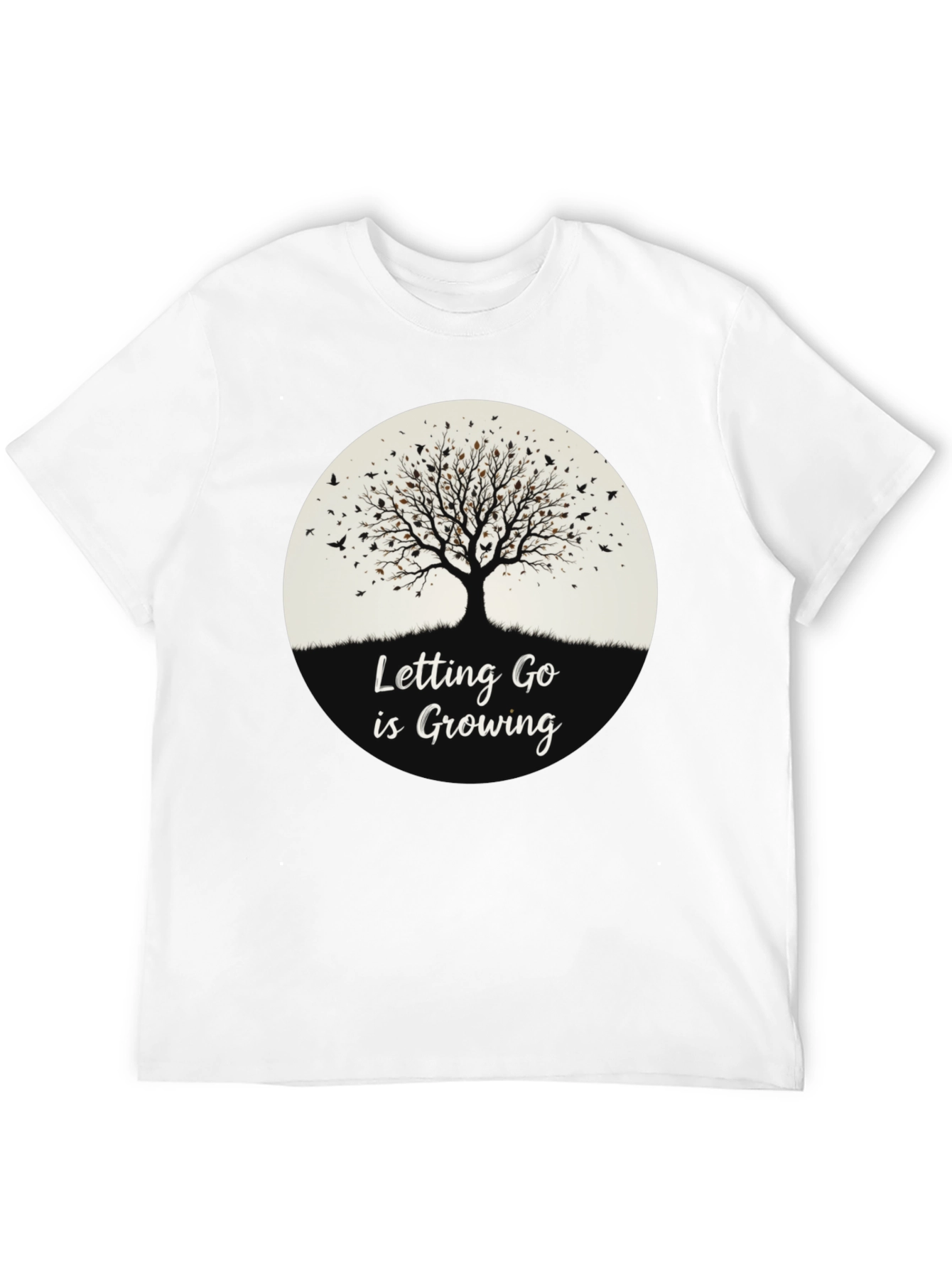 Letting Go is Growing Black Graphic Tee