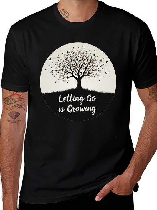 Letting Go is Growing Black Graphic Tee