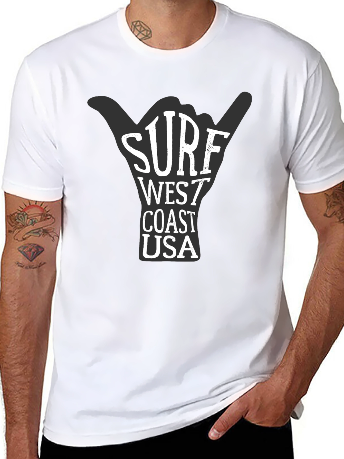 Surf West Coast USA Graphic T-Shirt