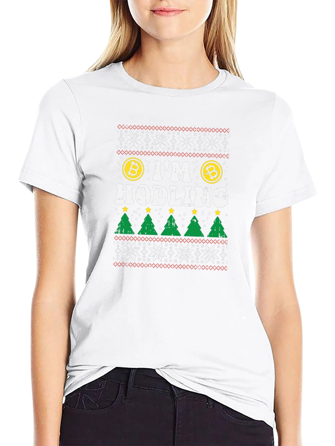 Bitcoin HODLing Ugly Christmas Sweater T-Shirt
