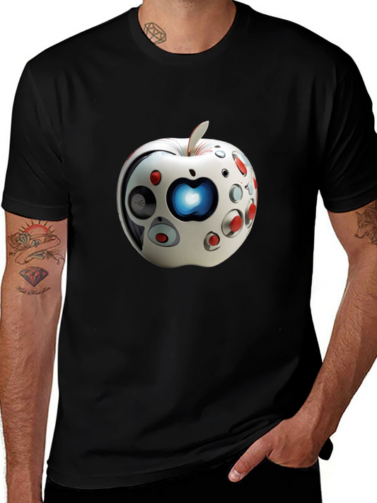 Futuristic Apple Graphic T-Shirt