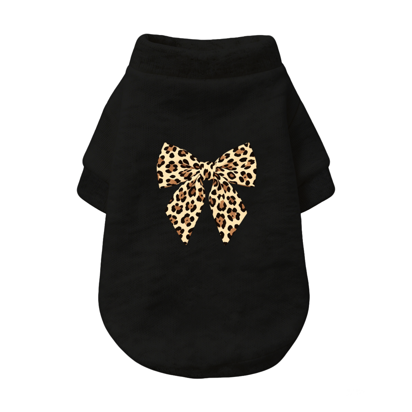 Vintage Leopard Bow Elegant White Small Pet Fashion Cardigan