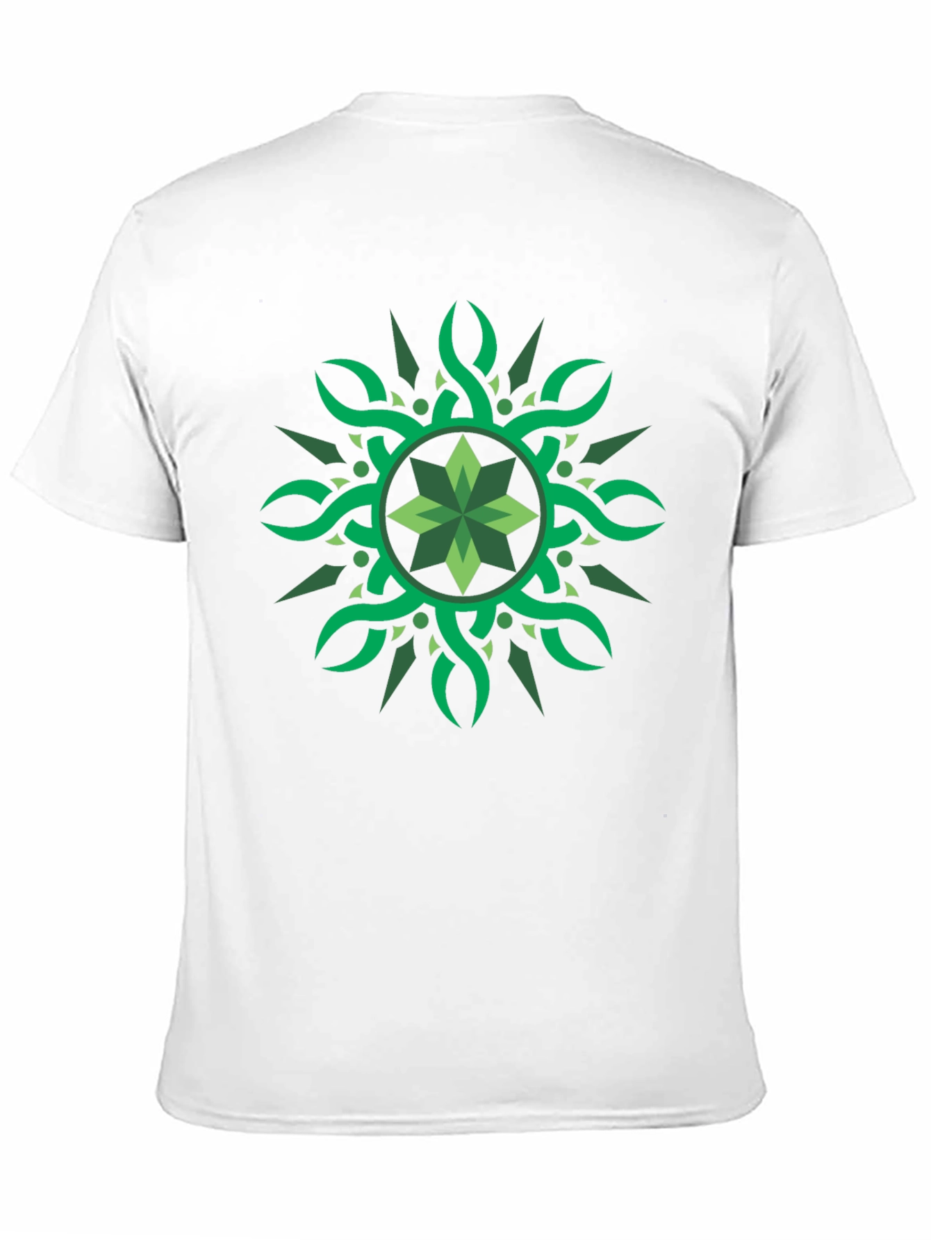Green Celtic Knot Graphic Black T-Shirt