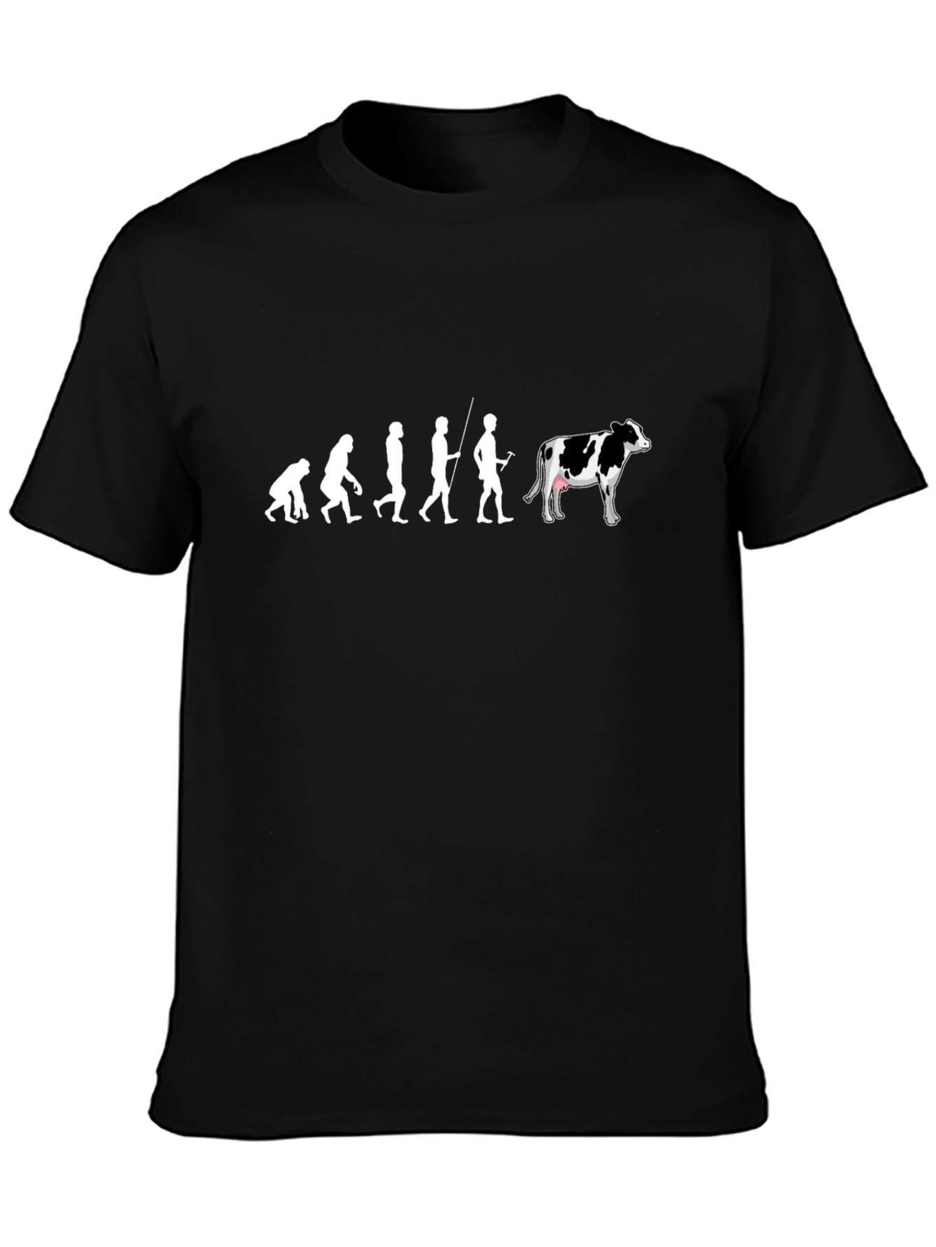 Evolution of Man Cow T-Shirt